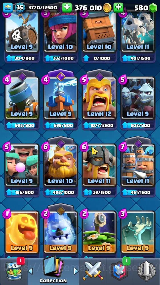 Clash Royale Accounts Midgame Lv 35|Trophy 6450|KTL 12|Limited Skin|Card 115|1 HERO 6 EVO 2 Champ 21 Legendary 33 Epic 30 7