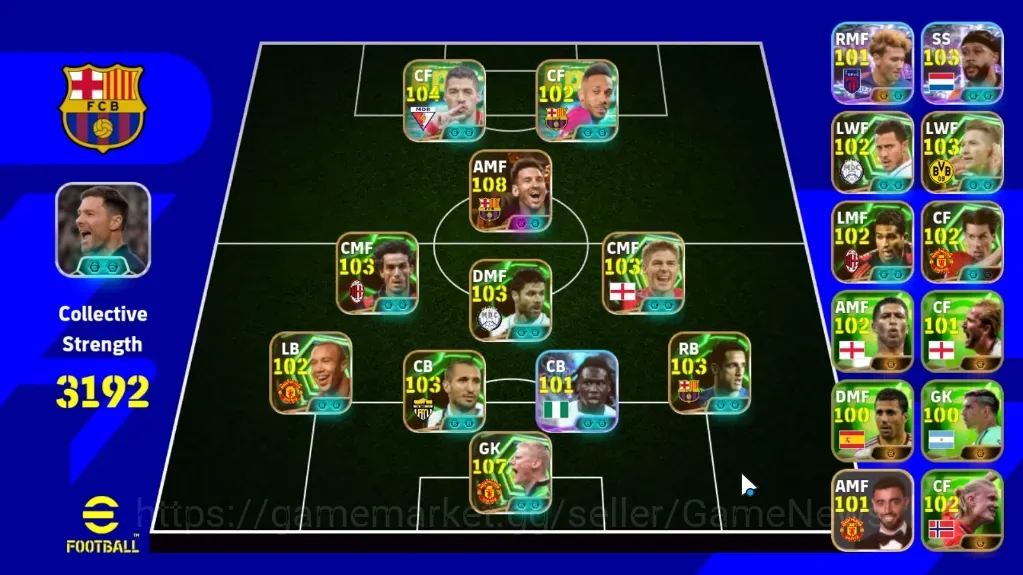 eFootball Accounts Legends & Iconic Players Android|Power 3192|Big Time Lionel Messi|20 Epic Peter Schmeichel,Luis 1