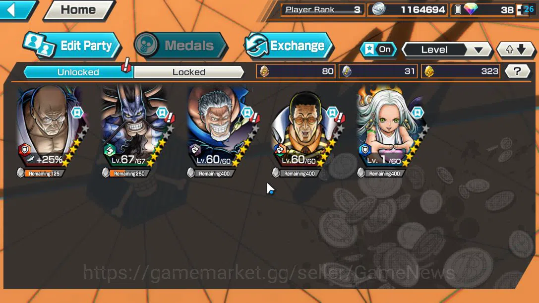 One Piece Bounty Rush Accounts GLOBAL|5 EX|5Elder St.Ethanborn V.Nusjuro,BMO Kaid image 2