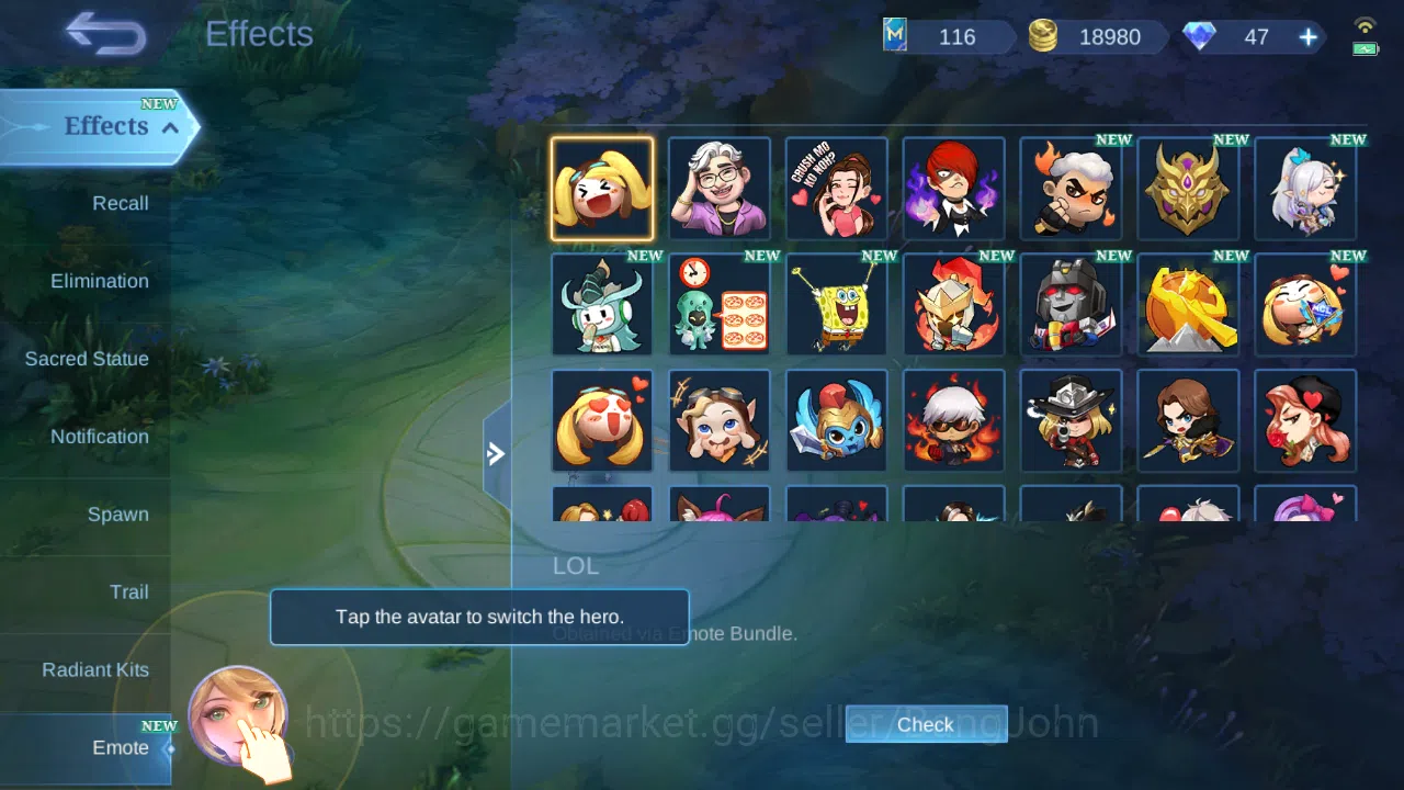 Mobile Legends: Bang Bang Accounts Hero 107 | Skin 162  | KOF Karina | Luckybox Guine image 15