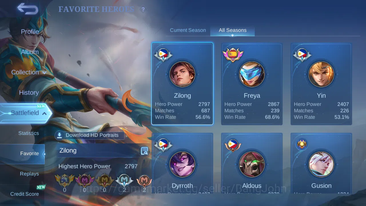 Mobile Legends: Bang Bang Accounts Hero 107 | Skin 162  | KOF Karina | Luckybox Guine image 3