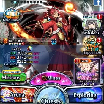Grand Summoners Accounts End-Game Global|Rank 102|628 Crystal|24 Ascend + 29 TW (Okarun,Shadow,S Hajime,Chloe Etc)+TW|GC
