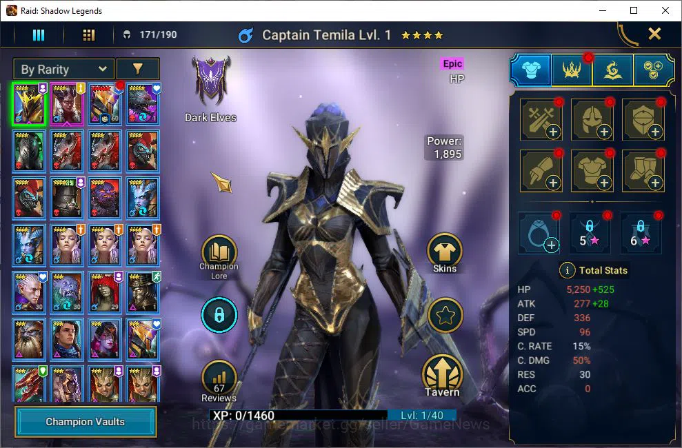 Raid: Shadow Legends Accounts Lv48 589K Power|22 Legendary(Xenomorph,Ninja,Alice image 4