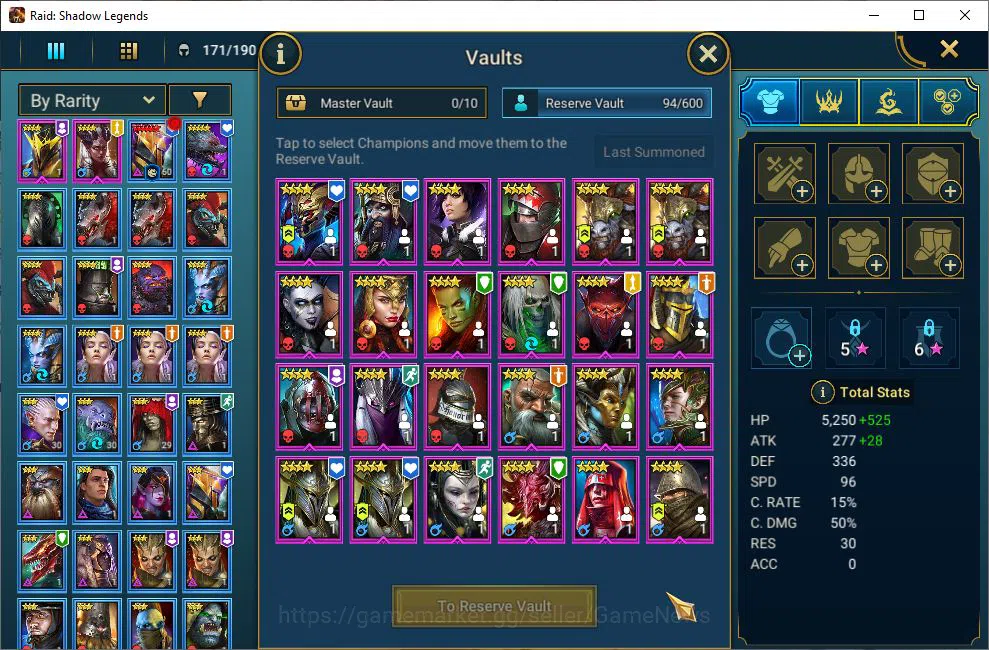 Raid: Shadow Legends Accounts Lv48 589K Power|22 Legendary(Xenomorph,Ninja,Alice image 6