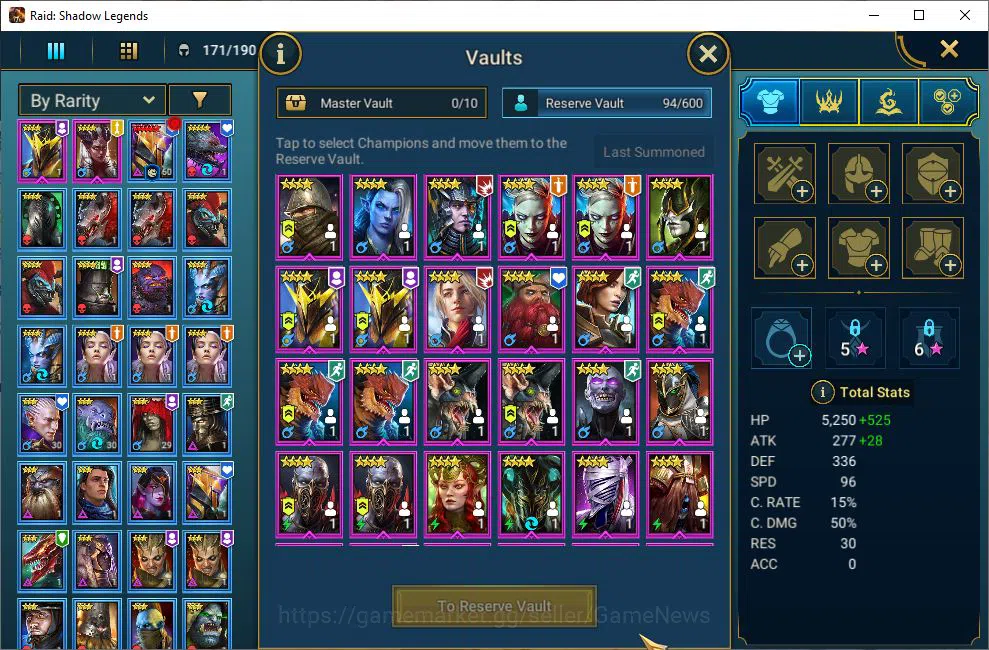 Raid: Shadow Legends Accounts Lv48 589K Power|22 Legendary(Xenomorph,Ninja,Alice image 7
