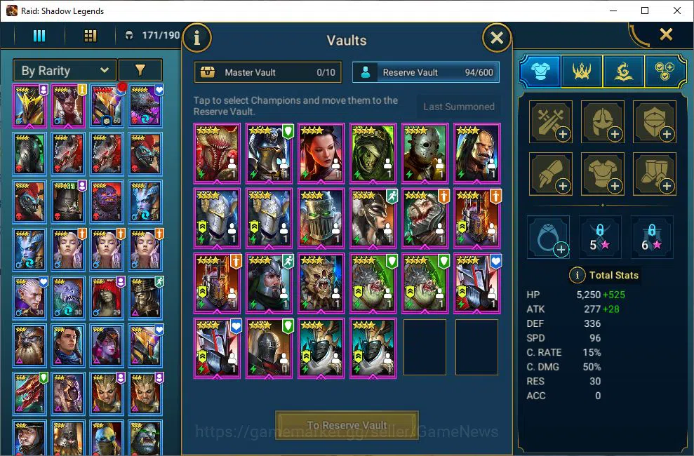 Raid: Shadow Legends Accounts Lv48 589K Power|22 Legendary(Xenomorph,Ninja,Alice image 8