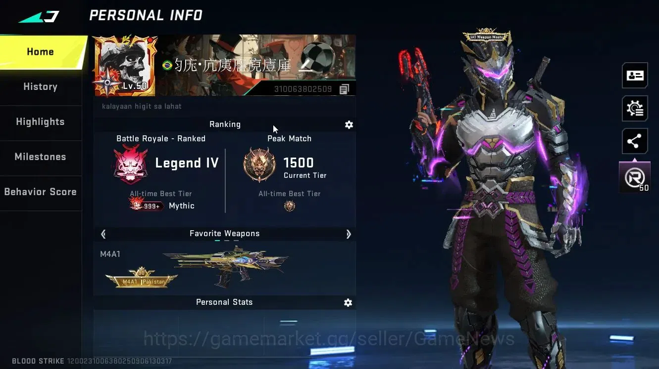 Blood Strike Accounts a|ETERNAL[M4A1 Lv3,DEagle Lv2]|ULTRA [ZERO,BLAST,U image 3