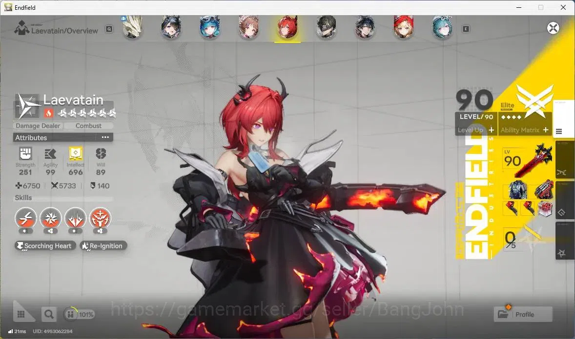 Arknights: Endfield Accounts Asia | Lv 60 | 4 Limit+5 Charstd|(Z.Fangyi P5, Tangtang, Laevatain)+Sign, Rossi |8430 7