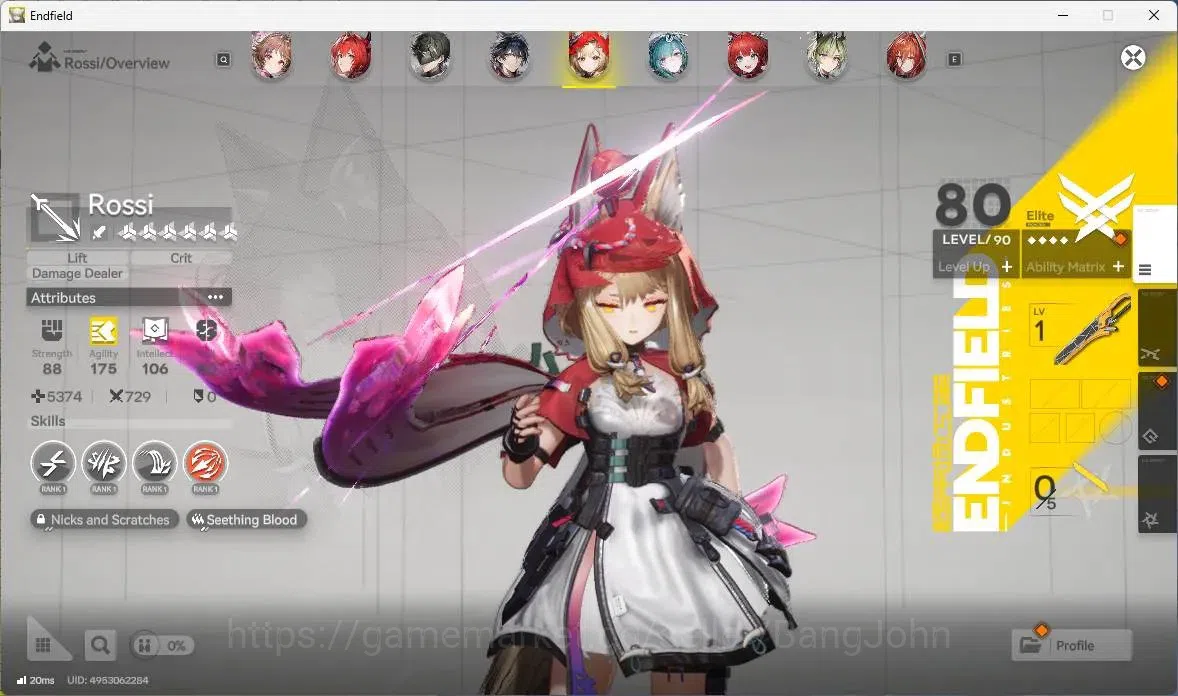 Arknights: Endfield Accounts Asia | Lv 60 | 4 Limit+5 Charstd|(Z.Fangyi P5, Tangtang, Laevatain)+Sign, Rossi |8430 8