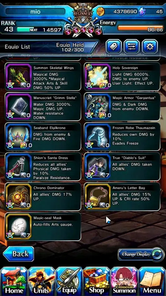 Grand Summoners Accounts Mid-Game Global|Rank 43|2 Ascend 1 TW| Diablo+TW,Orvell D Gran verge |Lpot 98 RGB 22|Check 6