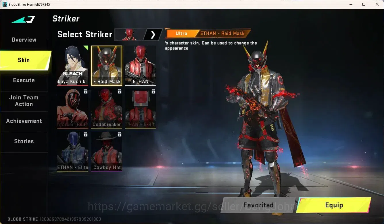 Blood Strike Accounts ASIA | BLEACH Byakuya Kuchiki Striker | Ultra ETHA image 3