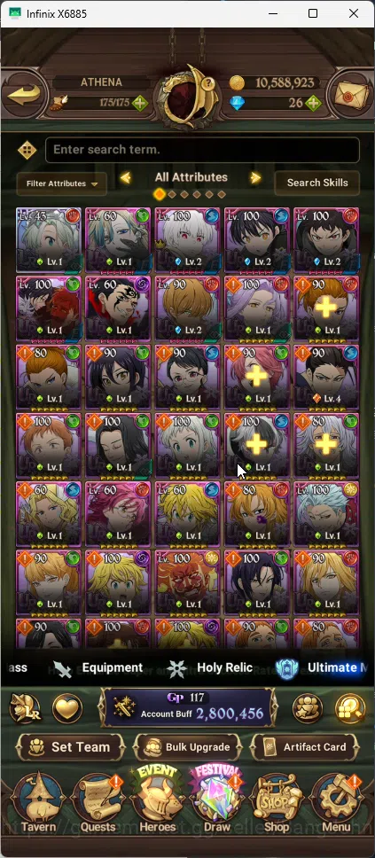 The Seven Deadly Sins: Grand Cross Accounts GLOBAL | 2,8M CC | 1 LR Elizabeth | 6 UR, DKM, WK  image 2