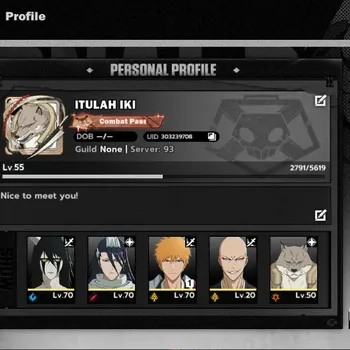 BLEACH: Soul Resonance Accounts Nuverse SEA |Lv 55|7 SSR 3 Sign (Ichigo DZ