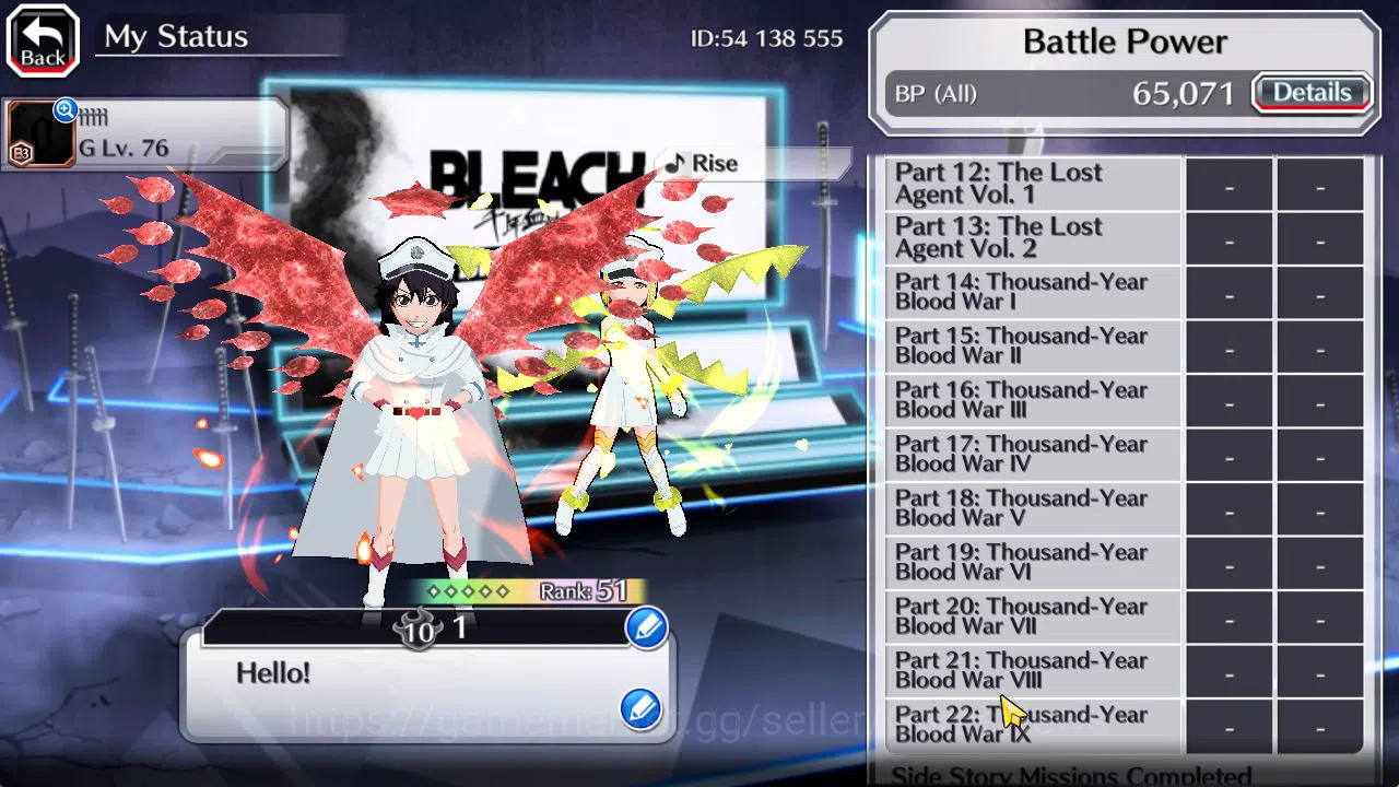 Bleach: Brave Souls Accounts Mid-Tier [GLOBAL]6K Orbs+Fresh All Story|TYBW26[Bambieta,Lilto],TYBW25 Nana,TYBW24 5