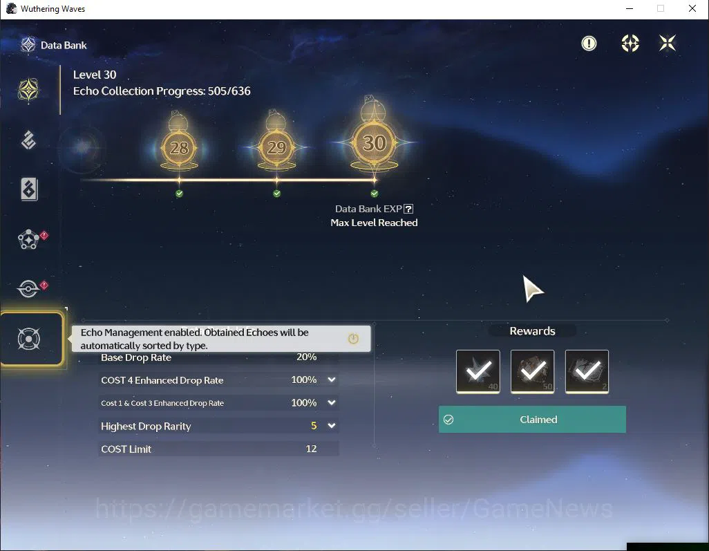 Wuthering Waves Accounts NA|UL 46|1 Limited|[Luuk Herssen RC 2]+Sign|DB Lv3 image 4
