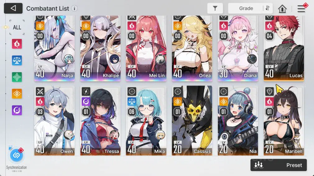 Chaos Zero Nightmare Accounts GLOBAL Lv40|5 SSR[Diana,Narja,Mei Lin,Khalipe,Orle image 3