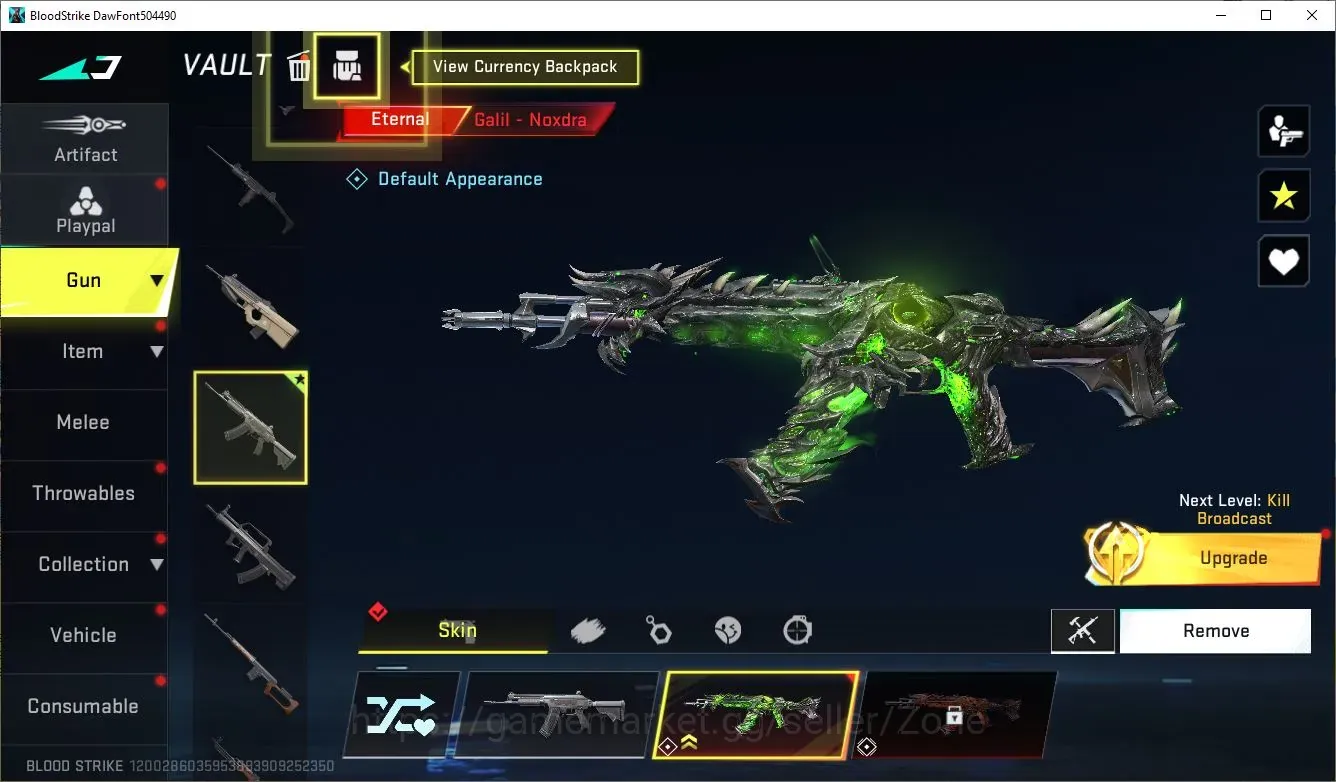 Blood Strike Accounts Starter ASIA|STARTER|1 ETERNAL: Galil-Noxdra Lv2|60 Eternal Upgrade Point|2 Legendary Chest|1 Name 1