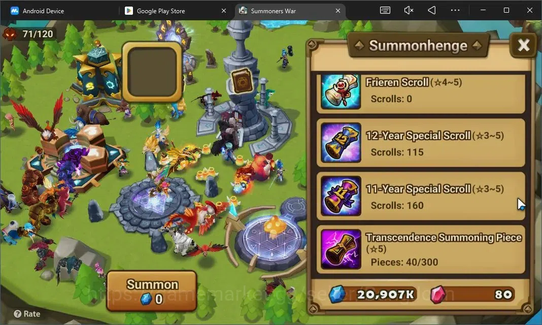 Summoners War: Sky Arena Accounts Starter GLOBAL | NB 5 TESHAR,Starter Gacha 115 12Y+160 11Y Scrool, 3 Legendary All 3