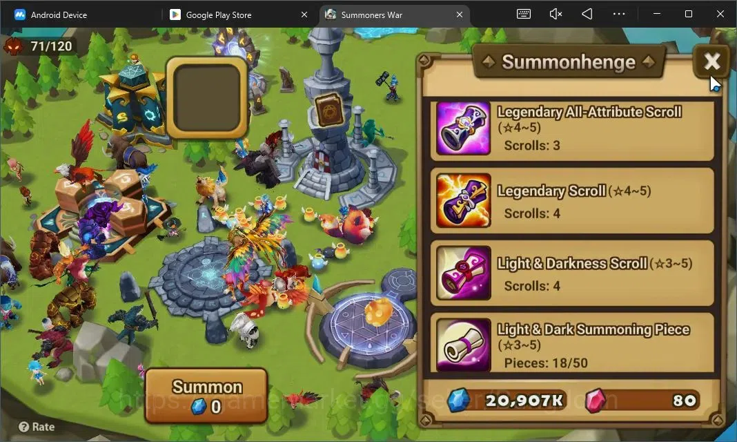 Summoners War: Sky Arena Accounts Starter GLOBAL | NB 5 TESHAR,Starter Gacha 115 12Y+160 11Y Scrool, 3 Legendary All 4