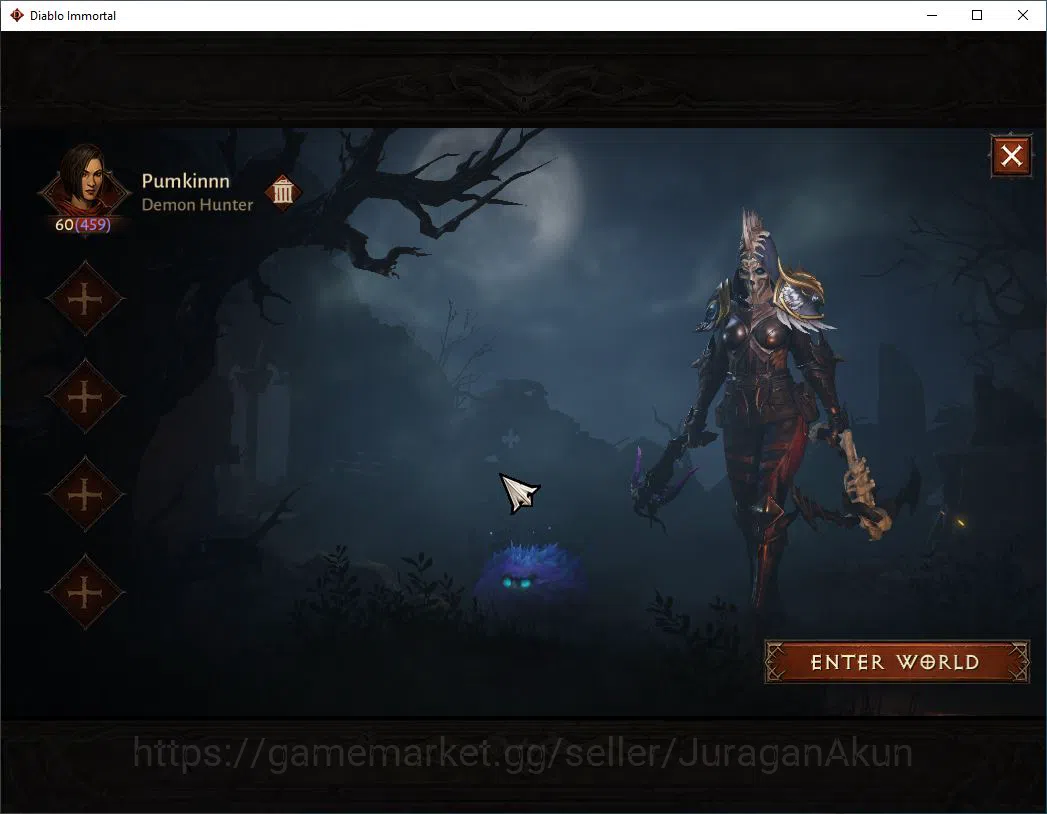 Diablo Immortal Accounts High-End SEA - Izual  |Lv60 (459)Demon Huntert|33K CR|Reso 480 |Inferno I|Paragon Maledictor||Hell