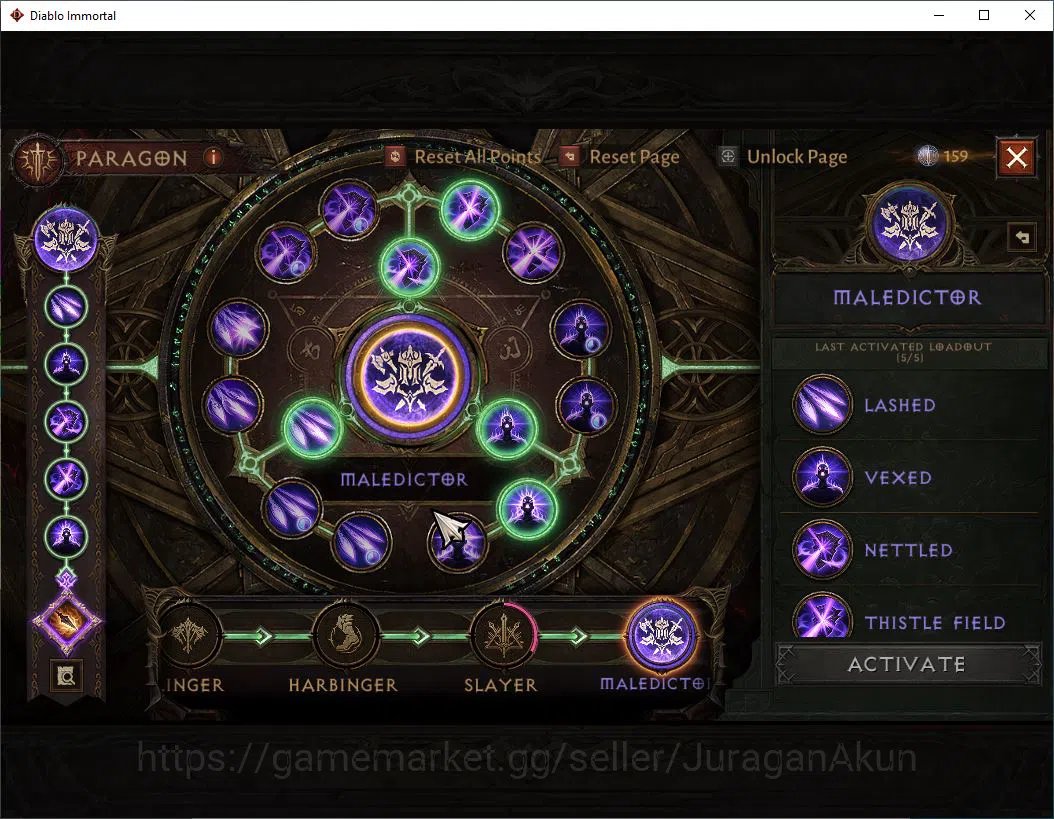Diablo Immortal Accounts High-End SEA - Izual |Lv60 (459)Demon Huntert|33K CR|Reso 480 |Inferno I|Paragon Maledictor||Hell 6