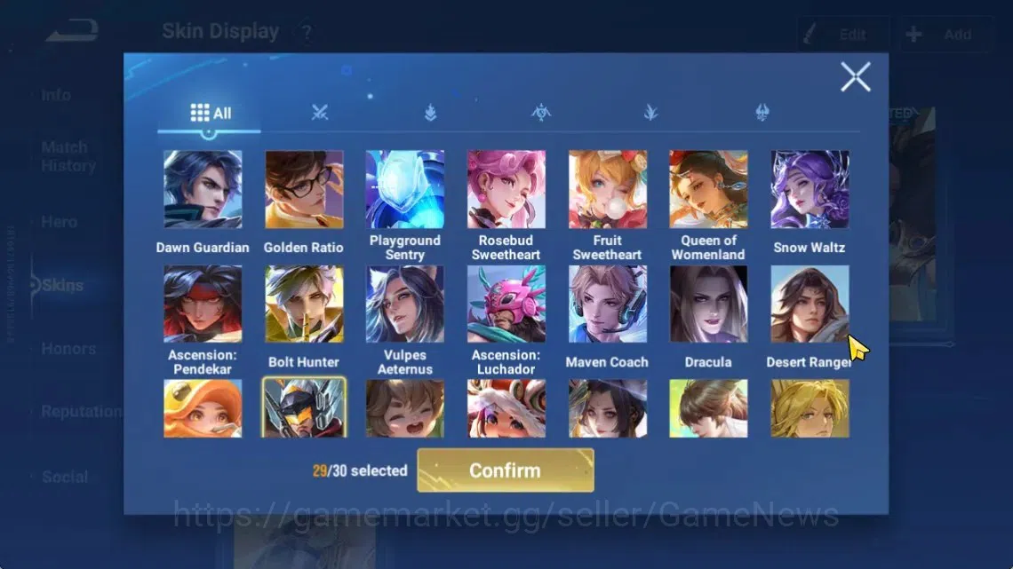 Honor of Kings Accounts Hero112 Skin251|Precious(MarcoPolo),Seiya(Dharma), image 11