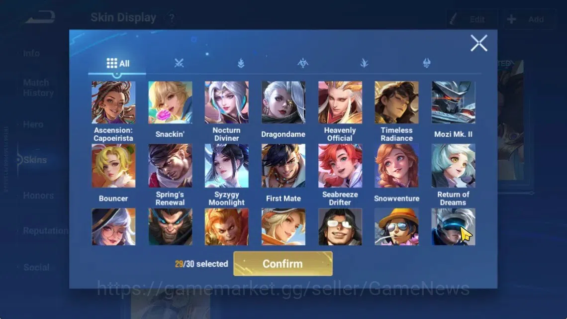 Honor of Kings Accounts Hero112 Skin251|Precious(MarcoPolo),Seiya(Dharma), image 18