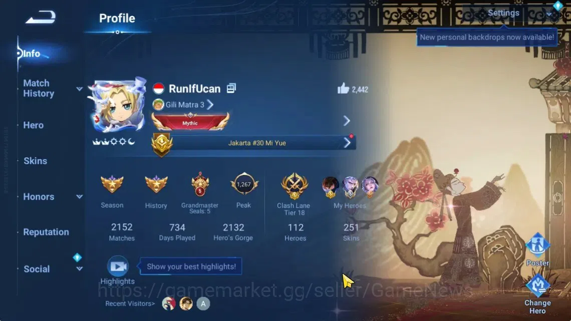 Honor of Kings Accounts Hero112 Skin251|Precious(MarcoPolo),Seiya(Dharma), image 2