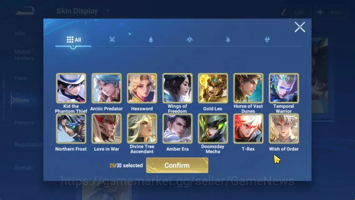 Honor of Kings Accounts Hero112 Skin251|Precious(MarcoPolo),Seiya(Dharma), image 7