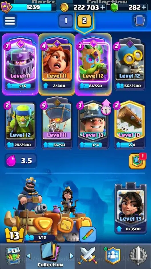 Clash Royale Accounts CL |KTL 13|Trophy 6756|Card 118/121|4 L13 Cards|10 image 18
