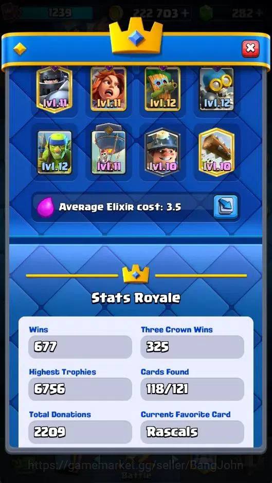 Clash Royale Accounts CL |KTL 13|Trophy 6756|Card 118/121|4 L13 Cards|10 image 19