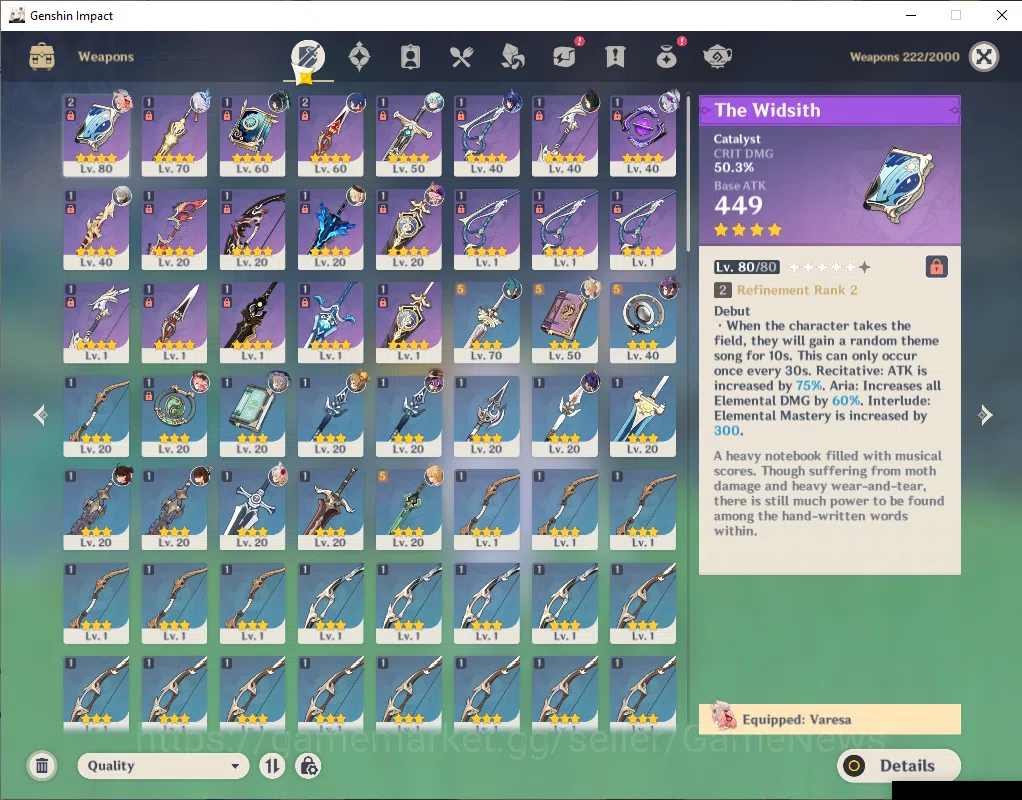 Genshin Impact Accounts ASIA|AR 55|3 Limited +32(*4Character)|Skirk,Varesa image 11