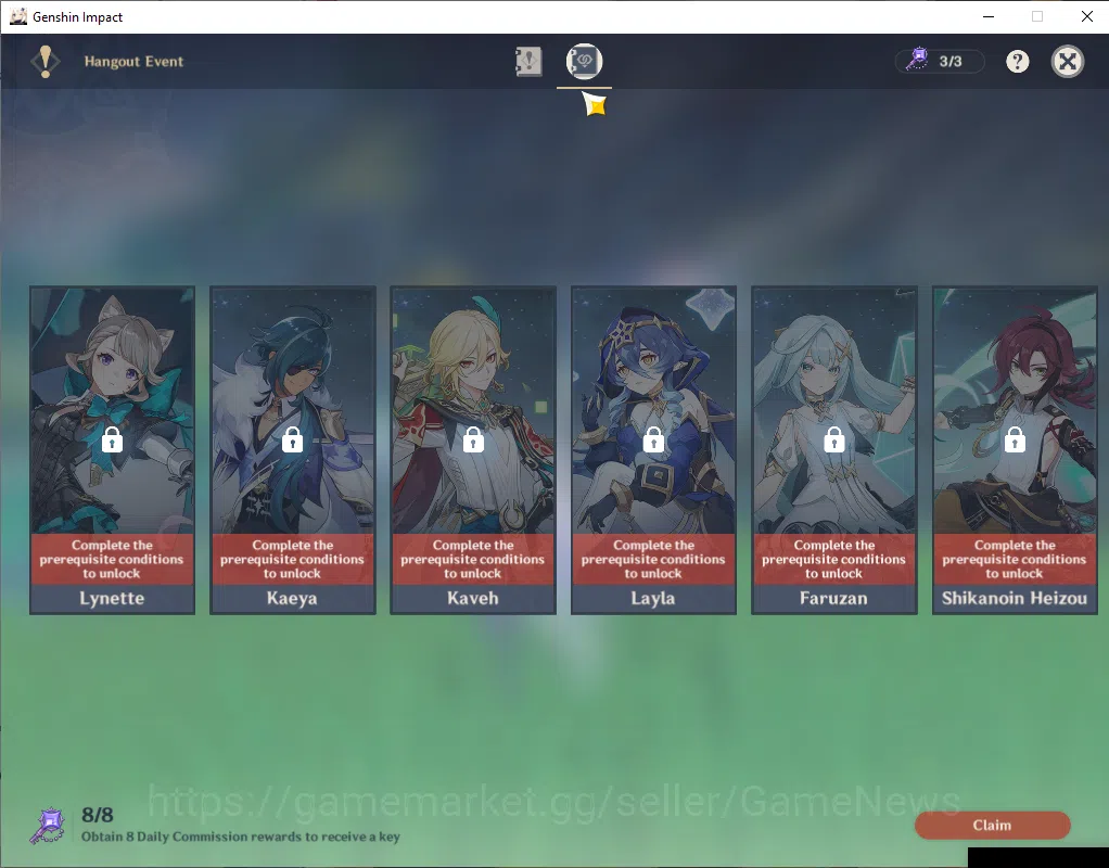 Genshin Impact Accounts ASIA|AR 55|3 Limited +32(*4Character)|Skirk,Varesa image 3