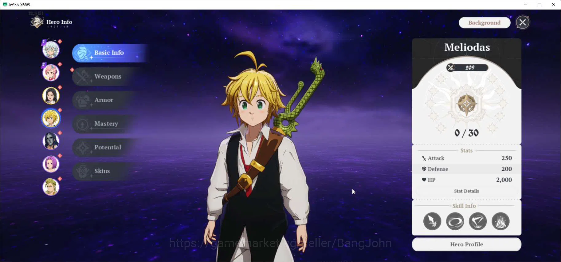 The Seven Deadly Sins: Origin Accounts SEA|Lv 2 Starter| 2 SSR |Meliodas,Guila And 5 SR|  image 3