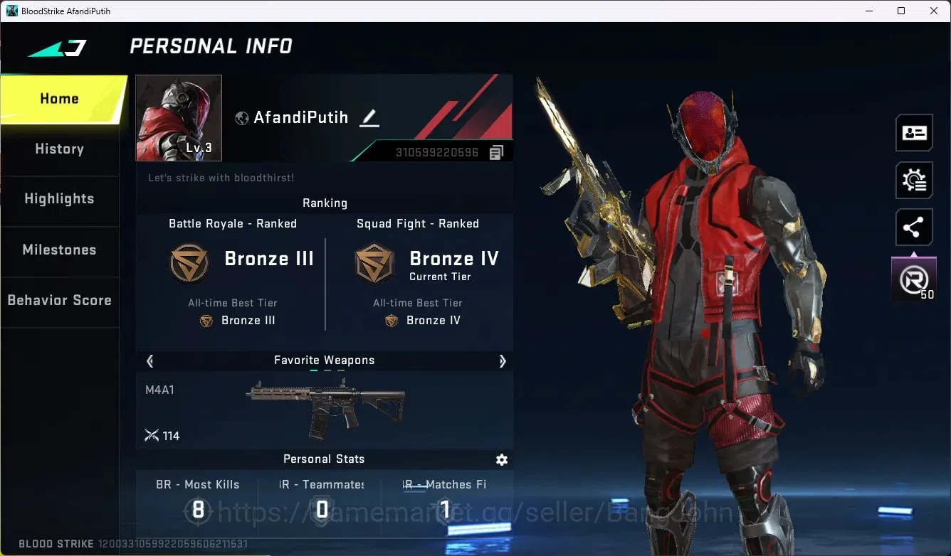 Blood Strike Accounts ASIA |Eternal AUG-Empyrean|2 Legendary Gun|1 Epic image 1