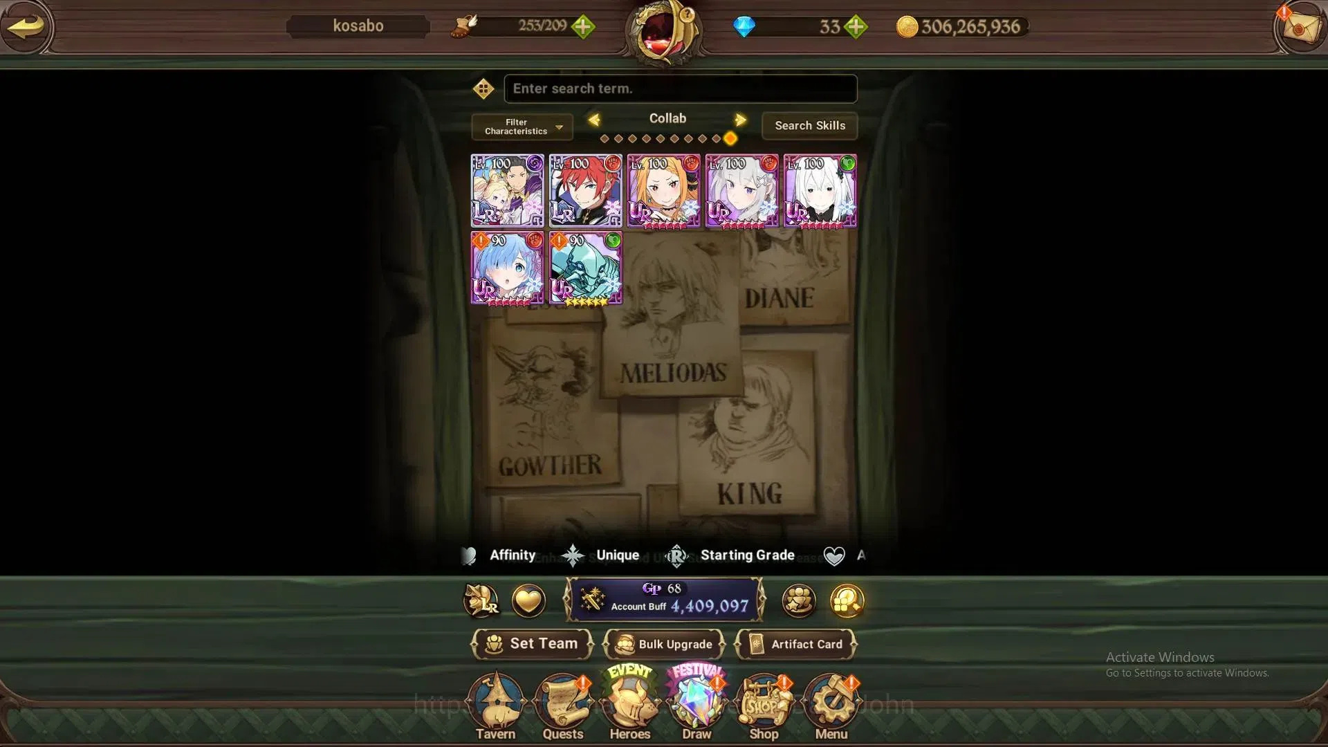 The Seven Deadly Sins: Grand Cross Accounts ASIA | 4.4M CC |LR 6|UR 9|LR Nemesis Meliodas MAX| image 10