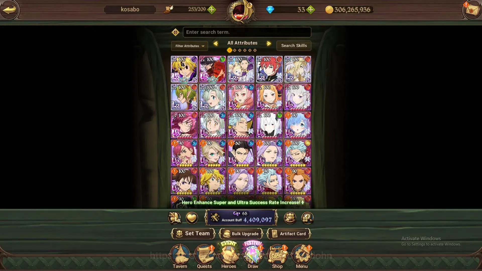 The Seven Deadly Sins: Grand Cross Accounts ASIA | 4.4M CC |LR 6|UR 9|LR Nemesis Meliodas MAX| image 15