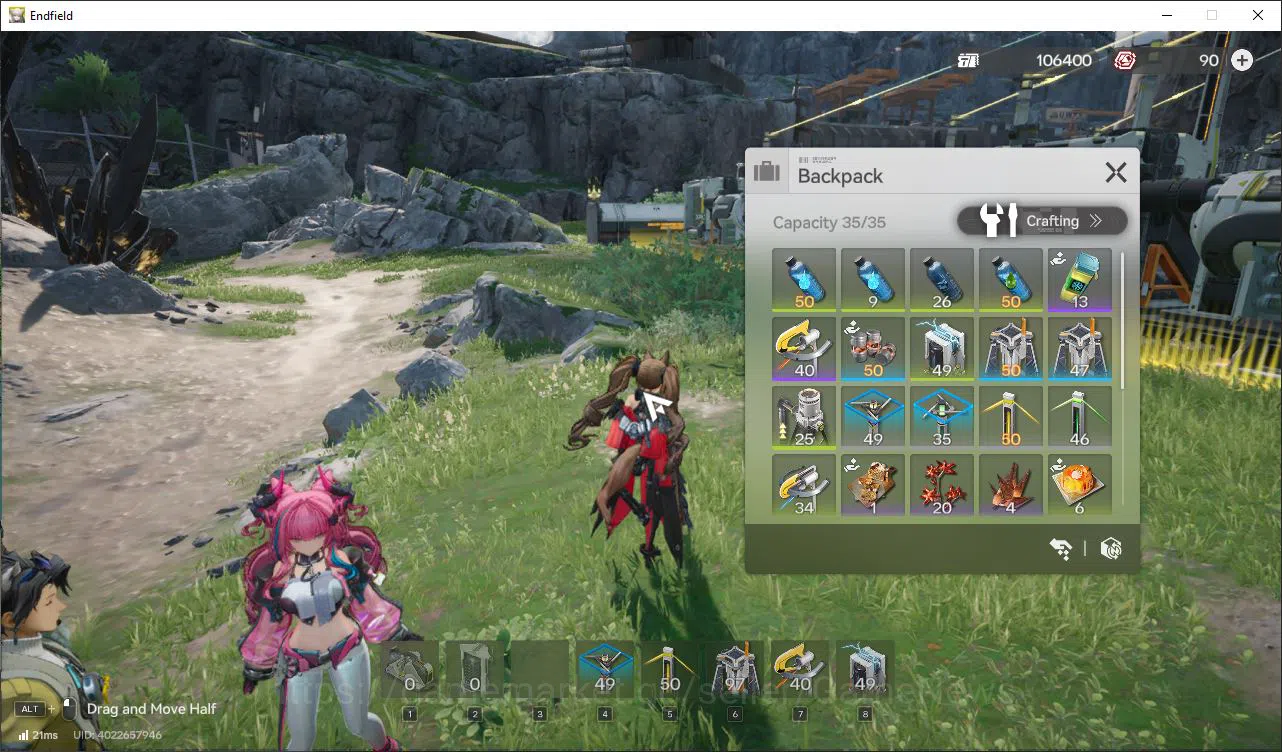 Arknights: Endfield Accounts Asia Lv55|Mid End Explor lv7|7SSR 3 Limit(YvonneP1,LaevaP1+Sign,Gilberta),etc|12 *6 35 9
