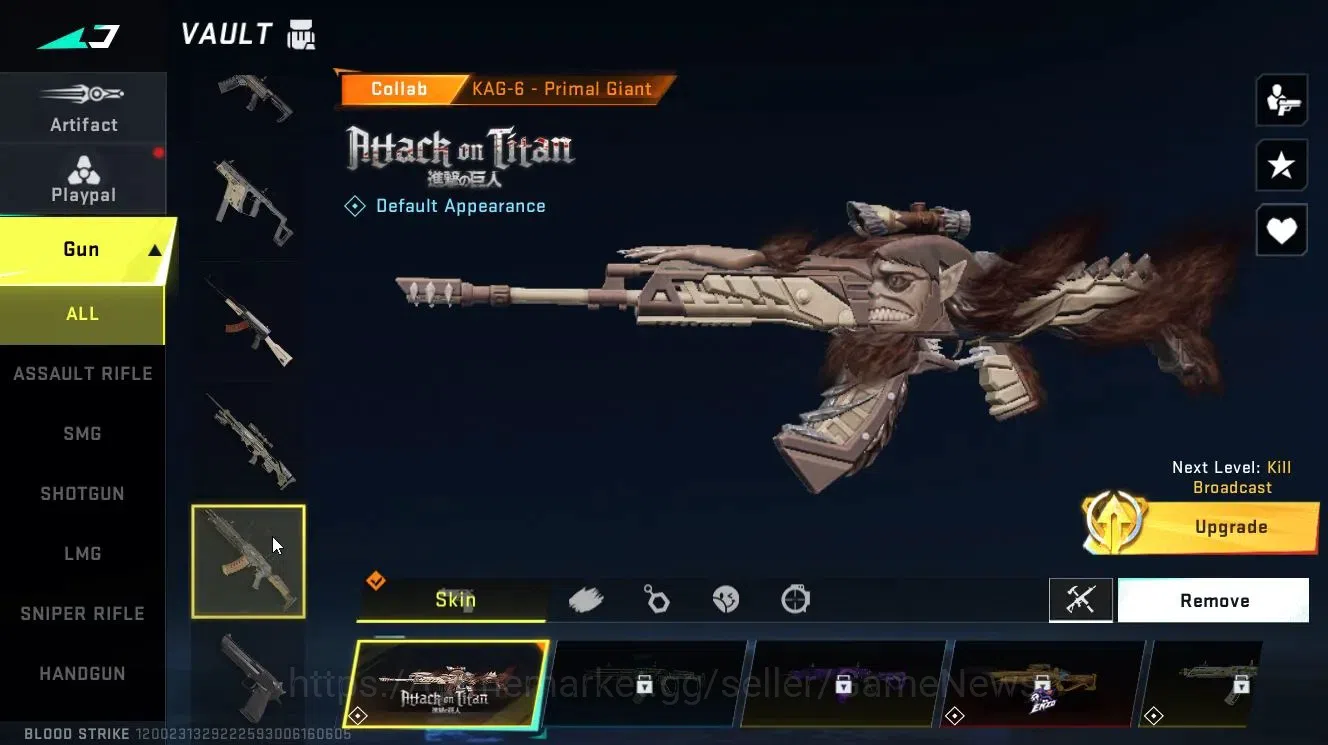 Blood Strike Accounts ASIA|Collab AOT[KAG-6 Primal Giant]|ULTRA [EMMA-En image 17