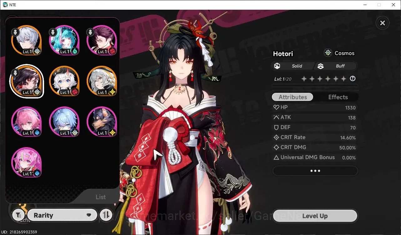 Neverness to Everness Accounts Global EU |HL 3| 3 SSR Hotori + Sign, Hathor + Sig image 1