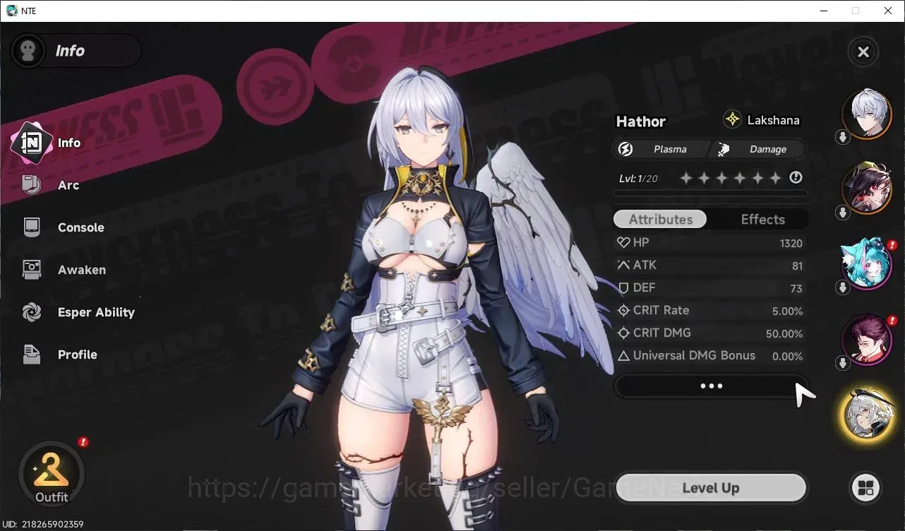 Neverness to Everness Accounts Global EU |HL 3| 3 SSR Hotori + Sign, Hathor + Sig image 2