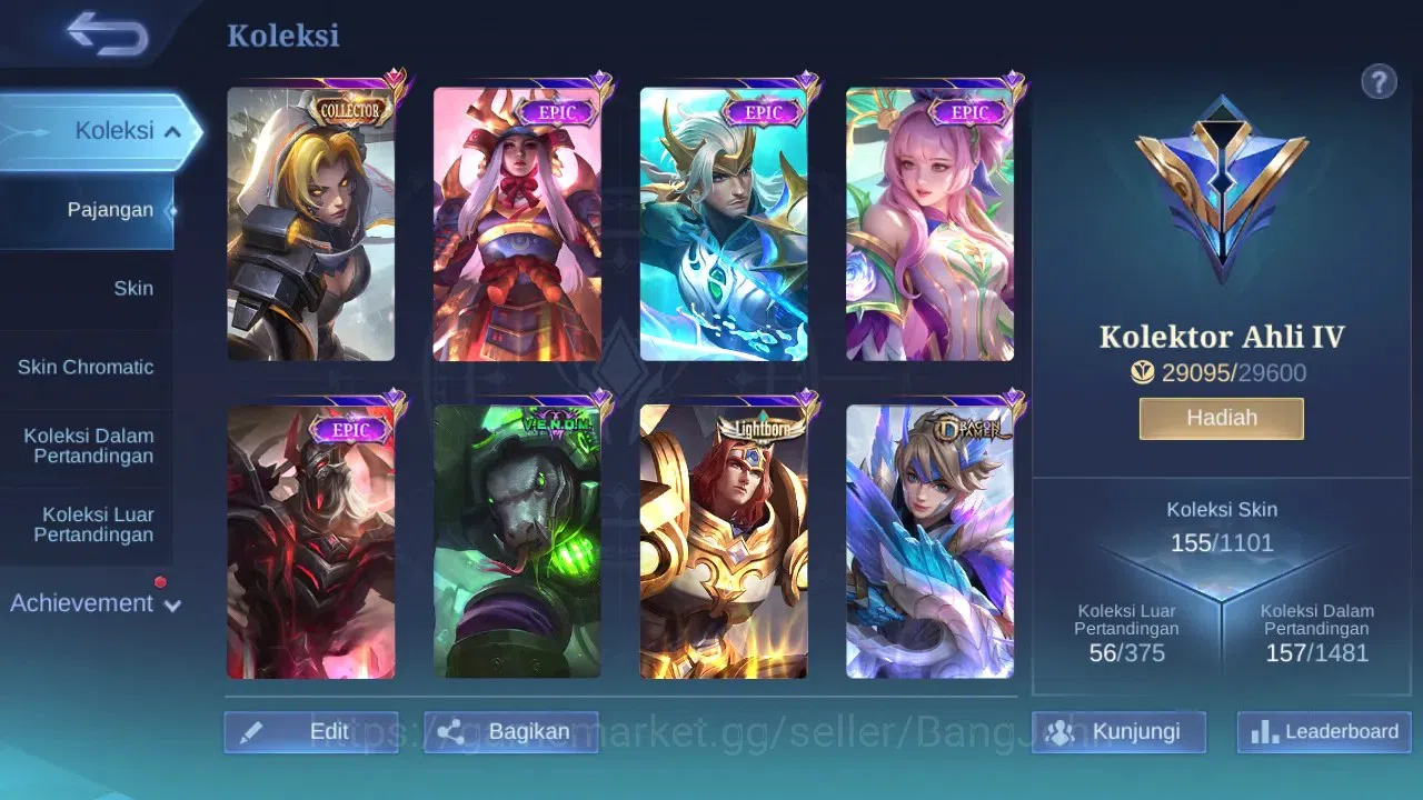 Mobile Legends: Bang Bang Accounts GLOBAL Hero 108 Skin 155 | CC Natalia | Lightborn  image 8