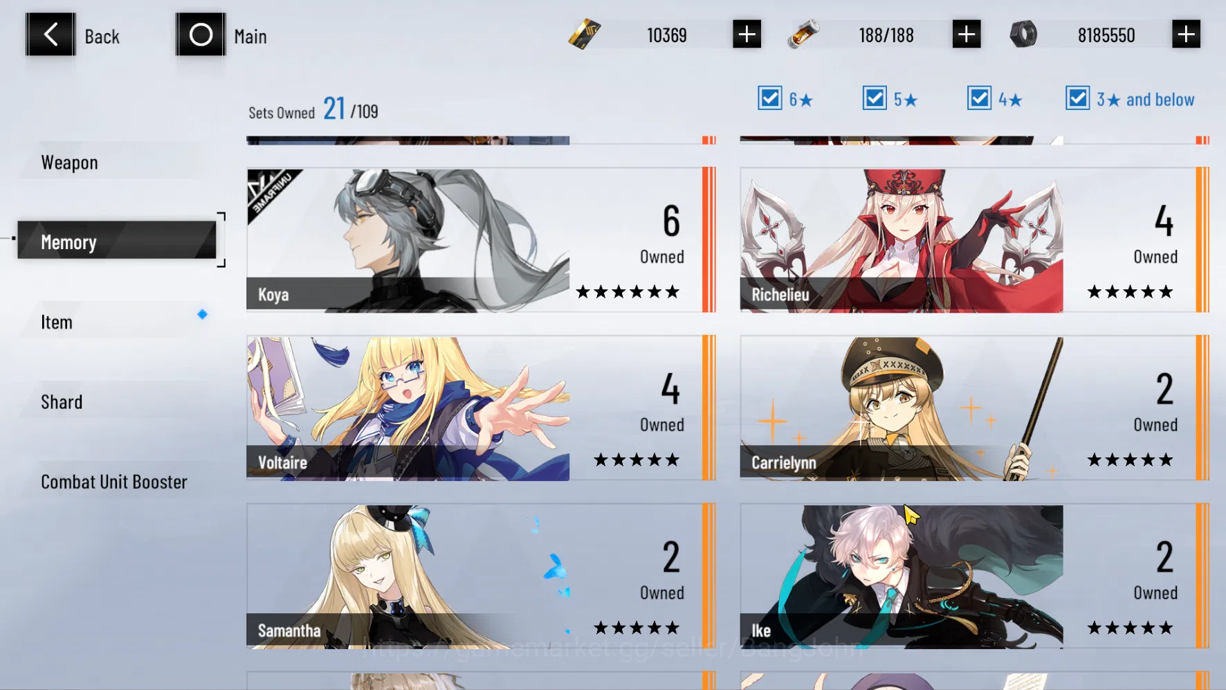 Punishing: Gray Raven Accounts ASIA PACIFIC | Starter | Lucia Pyroath | BC 10K +  image 12