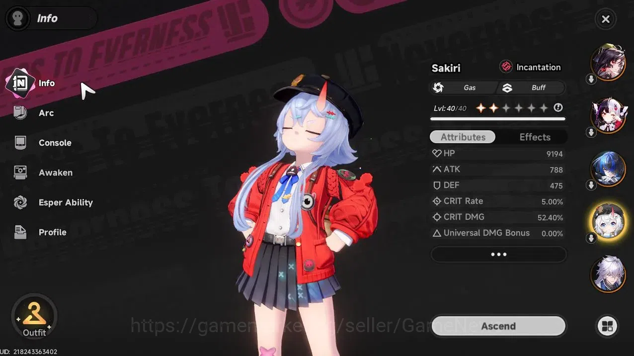 Neverness to Everness Accounts GLOBAL SEA|HL 24|TL 19|4 SSR (Lacrimosa,Hotori,Daf image 5