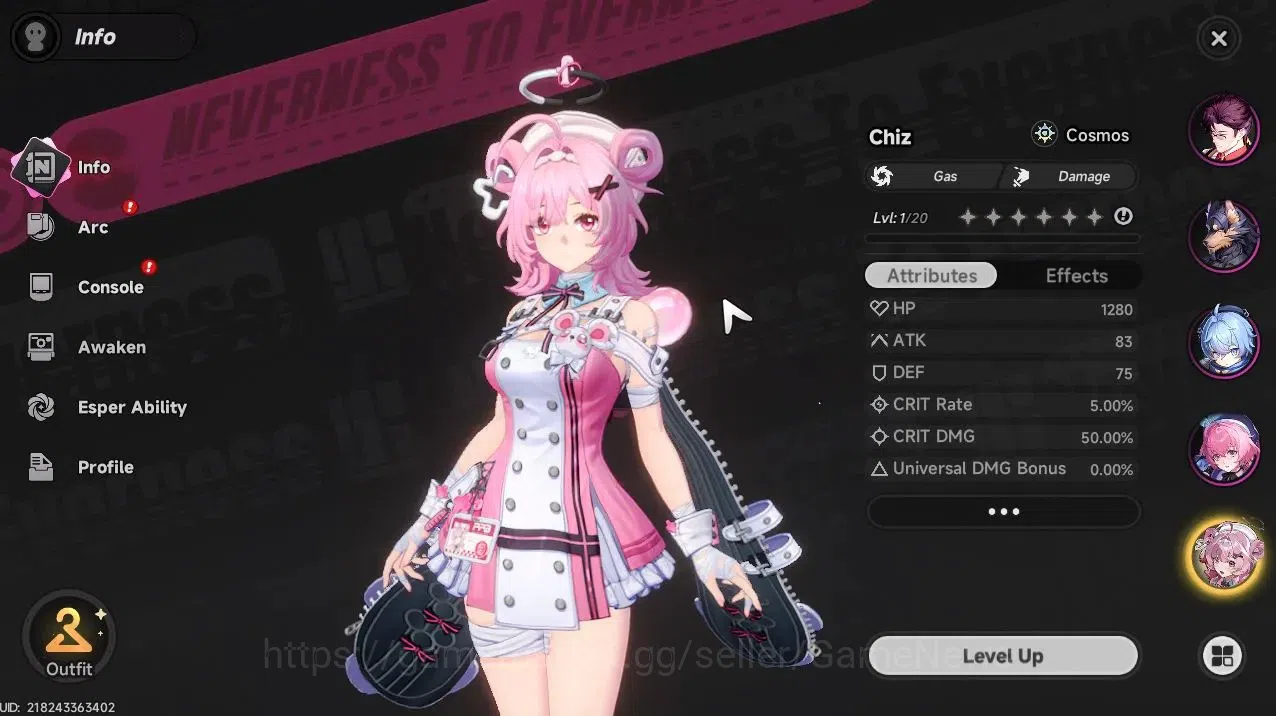 Neverness to Everness Accounts GLOBAL SEA|HL 24|TL 19|4 SSR (Lacrimosa,Hotori,Daf image 7