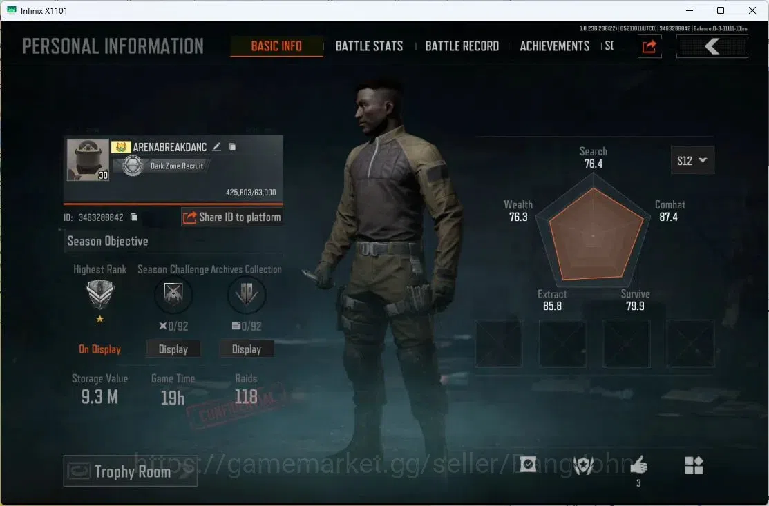 Arena Breakout Accounts Mid-Tier Mobile | LV 30 | SV 9.3 M | CV 4.1 M | Squirrel P90, C AKS-74U, QS AKS-74U, H-TAC A8 | more 1