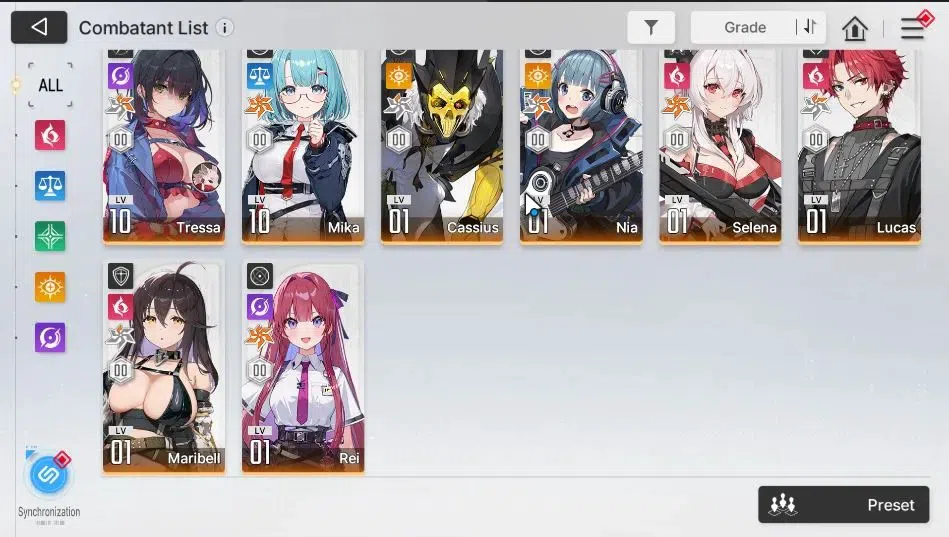 Chaos Zero Nightmare Accounts ASIA|Lv 54|4 SSR [Tenebria+Sign,Diana,Rita,Tiphera image 4