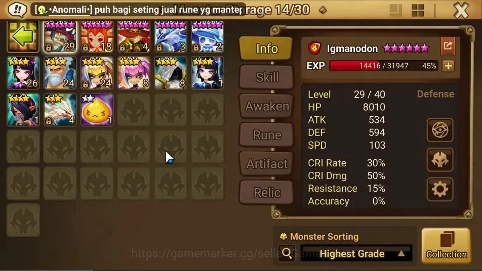 Summoners War: Sky Arena Accounts GLOBAL Lv 43|1 LD[Thebae]|15 Total NB5[Seara,Riley image 11