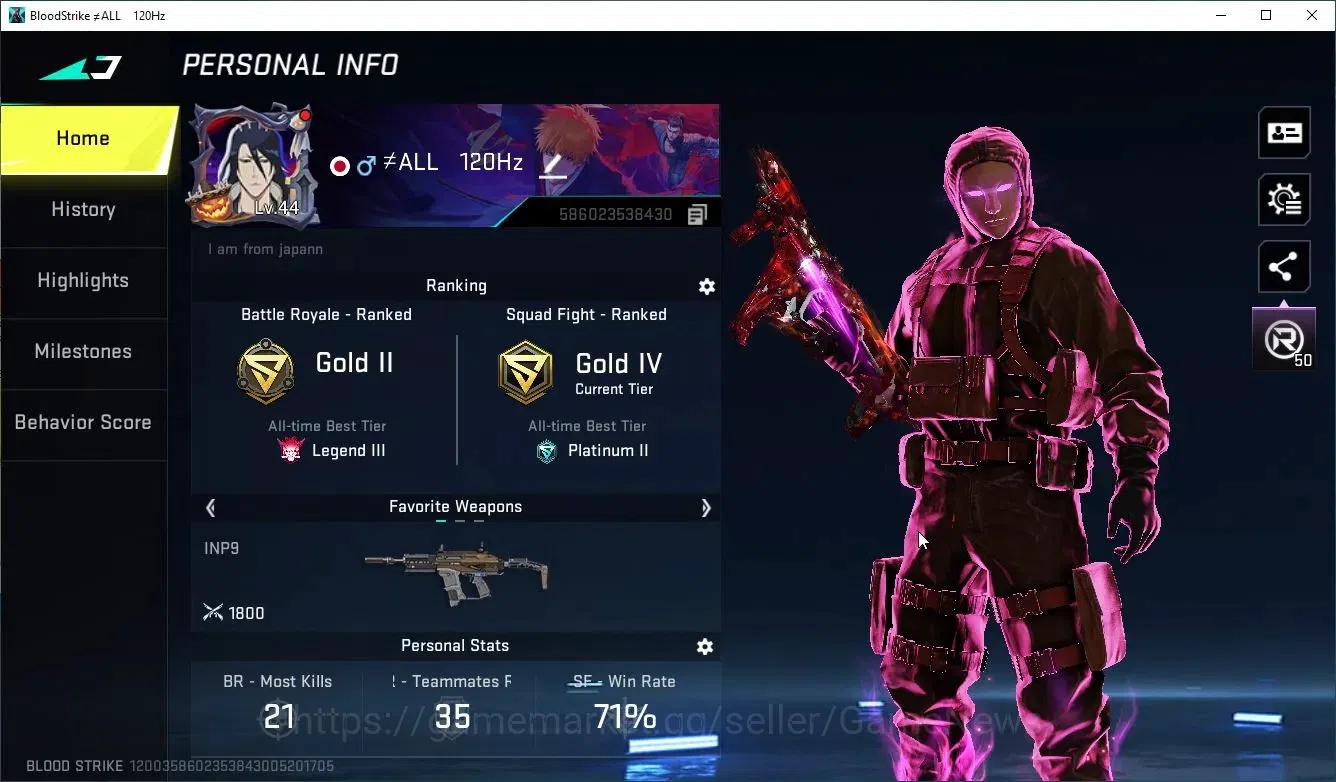 Blood Strike Accounts ASIA|Collab EVA[SCAR,MCX]|9 ULTRA[HANK,KATYA,FAL,V image 2