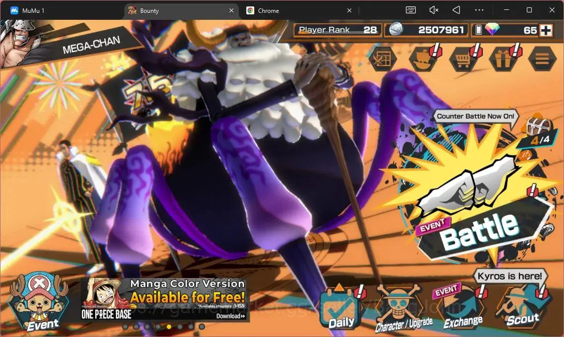 One Piece Bounty Rush Accounts High-End Global |EX 7|PR 28|DK Oden Max, AMS Borsalino Max, KOP GolD.Roger Max, TFE Saturn 1